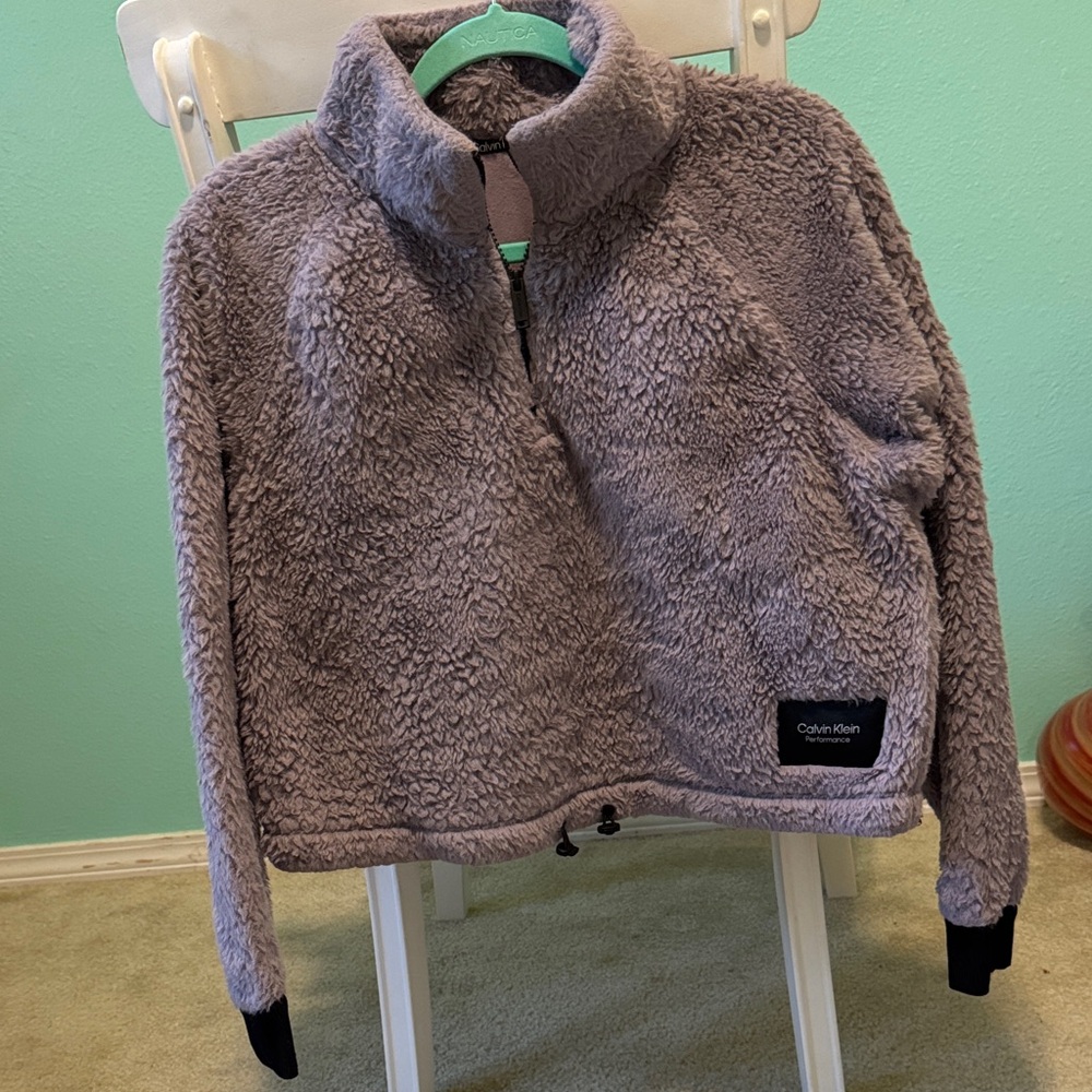 Calvin Klein Light Purple Fleece zipper Jacket